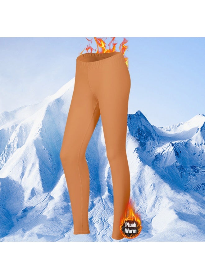 طقم ملابس داخلية نسائية حرارية، يتكون من قميص طويل الأكمام مبطن بالفليس وسروال مطابق. يتضمن طقم بيجامة مبطن بالصوف، مناسب للارتداء اليومي والأنشطة الخارجية مثل الجري والعمل والتزلج والمشي لمسافات طويلة والمشي. - Image 2